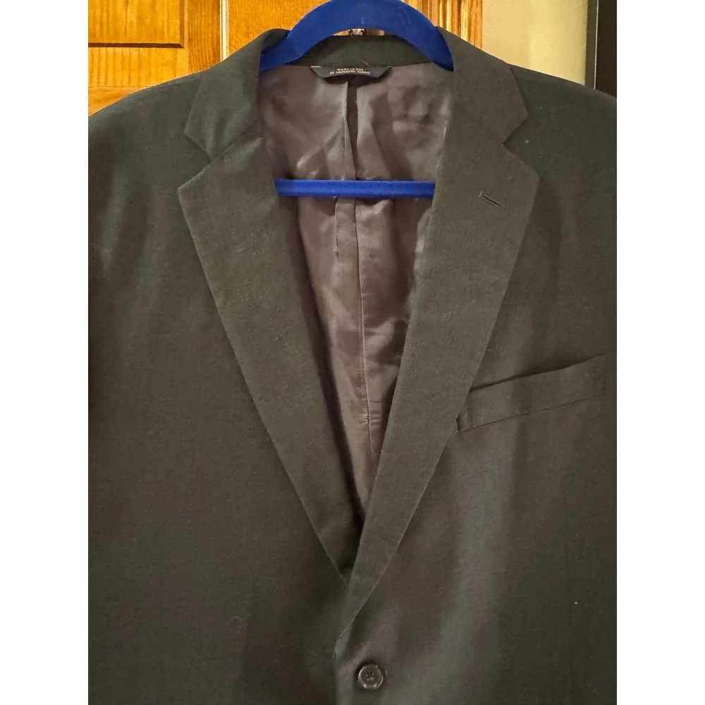 Brooks Brothers 1818 Regent Fit Blazer Charcoal Grey Wool Vitale Barberis 46R‎